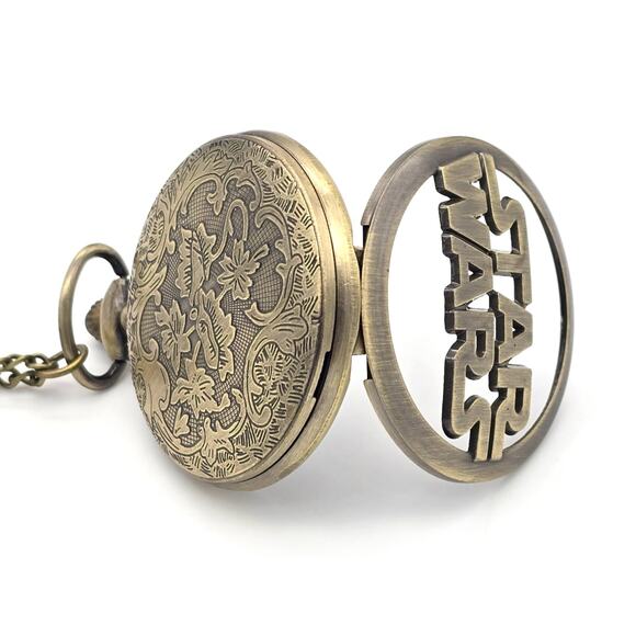Intergalactic Pocket Watch - Sci-Fi Movie Gift for Jedi Fans Christmas Birthday - Picture 4 of 10